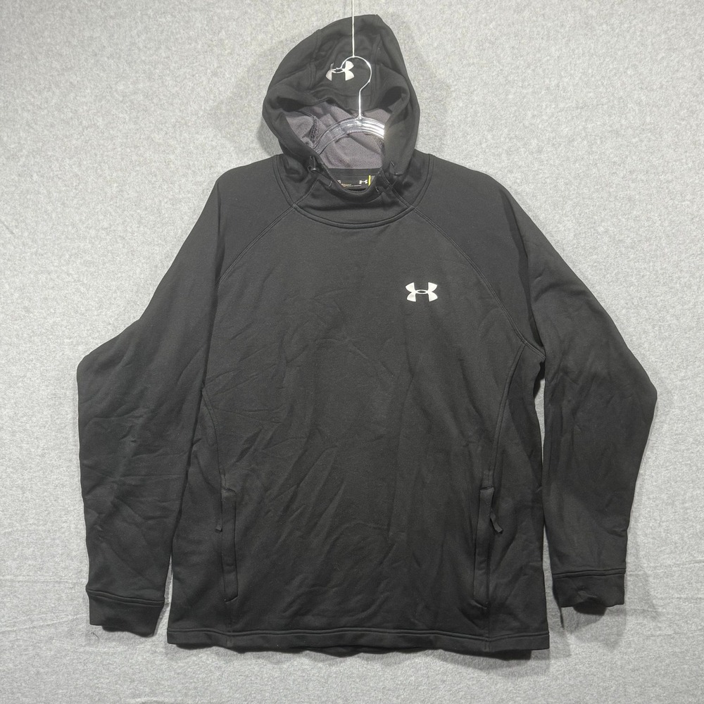 Under Armour Pullover Hoodie‎ Sweatshirt with Pockets Black Mens Large